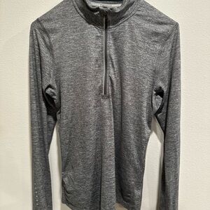 Nike Heather Gray Half-Zip Athletic Top